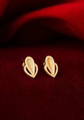 Gold Toned Geometric Studs Earrings