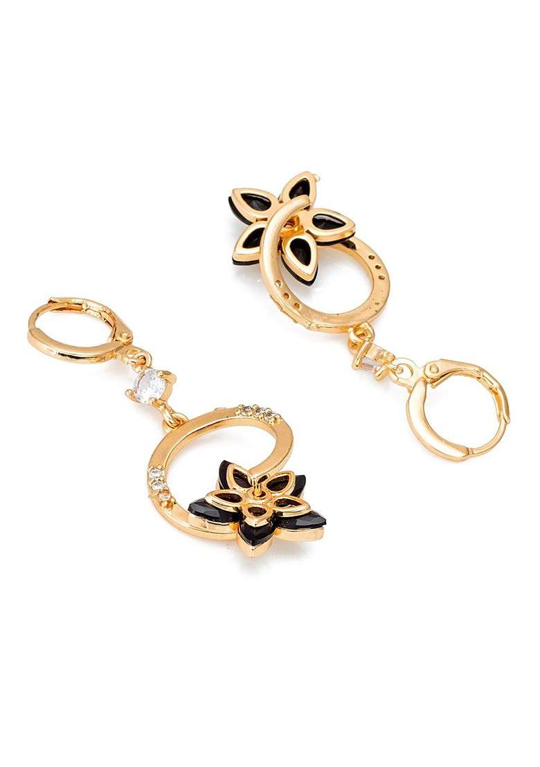 Rose Gold Contemporary Drop Earrings - Indya