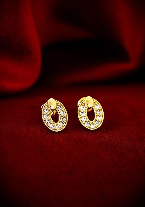 Gold Toned Classic Studs Earrings