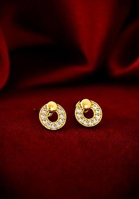 Gold Toned Classic Studs Earrings