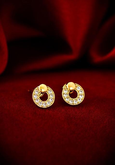 Gold Toned Classic Studs Earrings