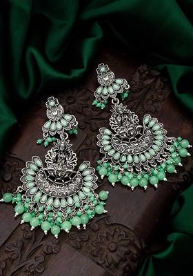 Silver Contemporary Silver Chandbalis Earrings