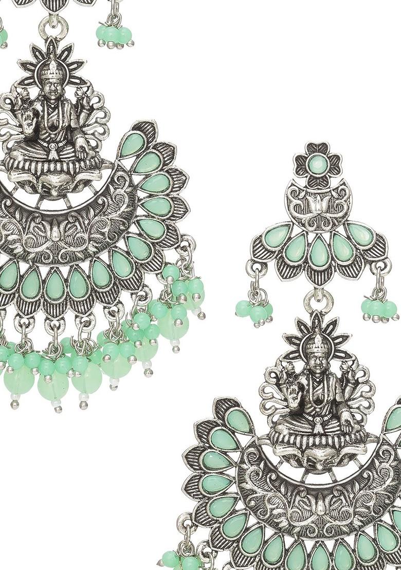 Silver Contemporary Silver Chandbalis Earrings