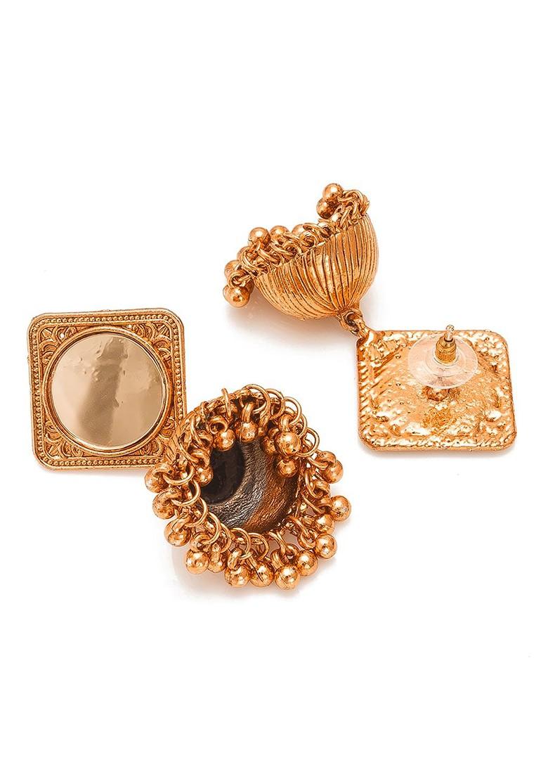 Gold Toned Dome Shaped Jhumkas Earrings