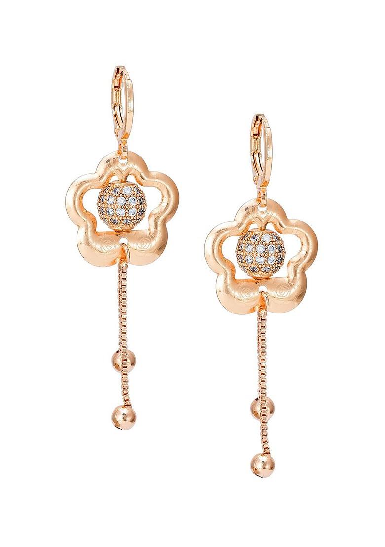 Rose Gold Contemporary Drop Earrings