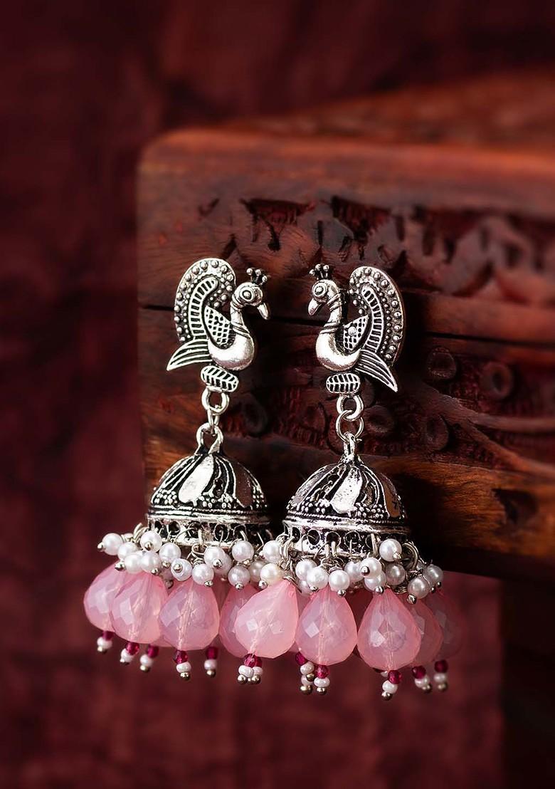 Silver Beaded Classic Jhumkas
