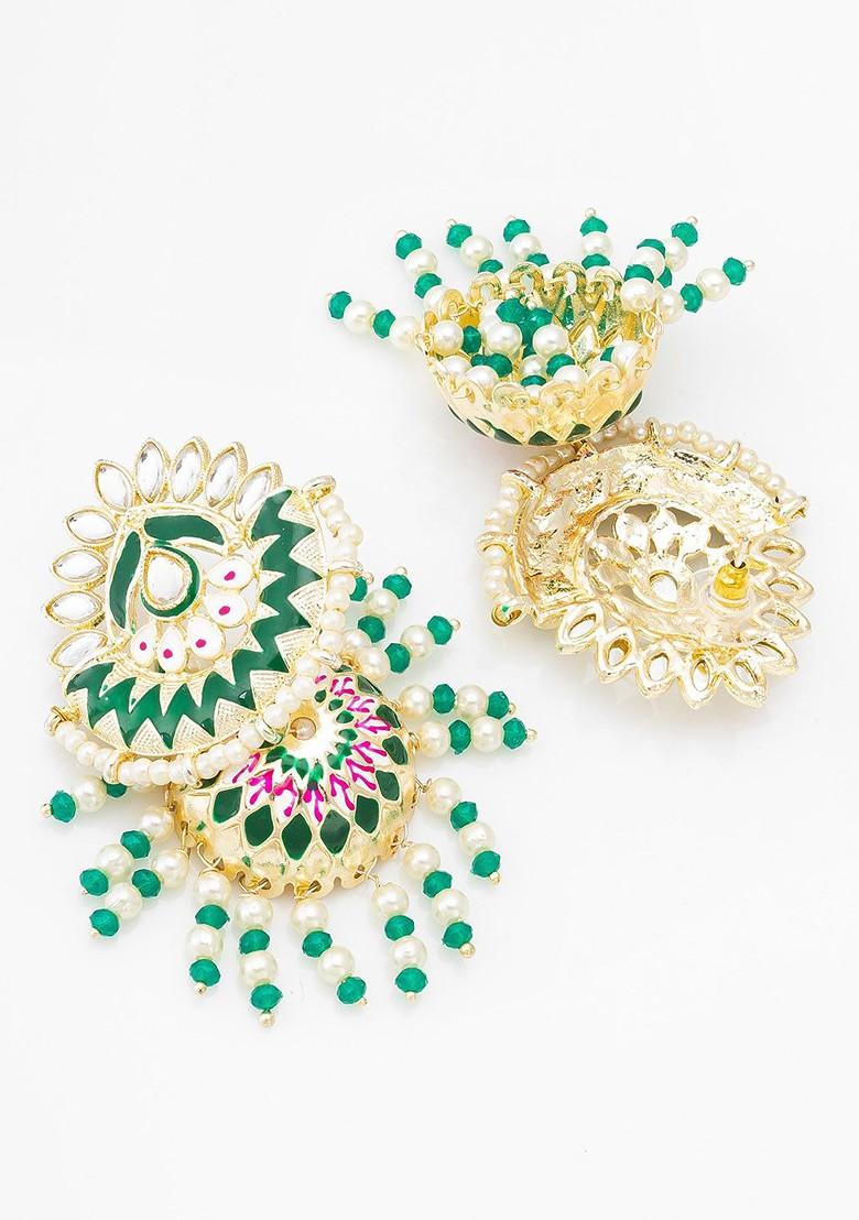 Gold Plated Pearl Chandbali