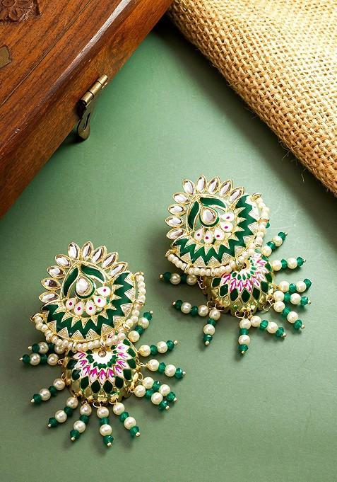 Gold Plated Pearl Chandbali