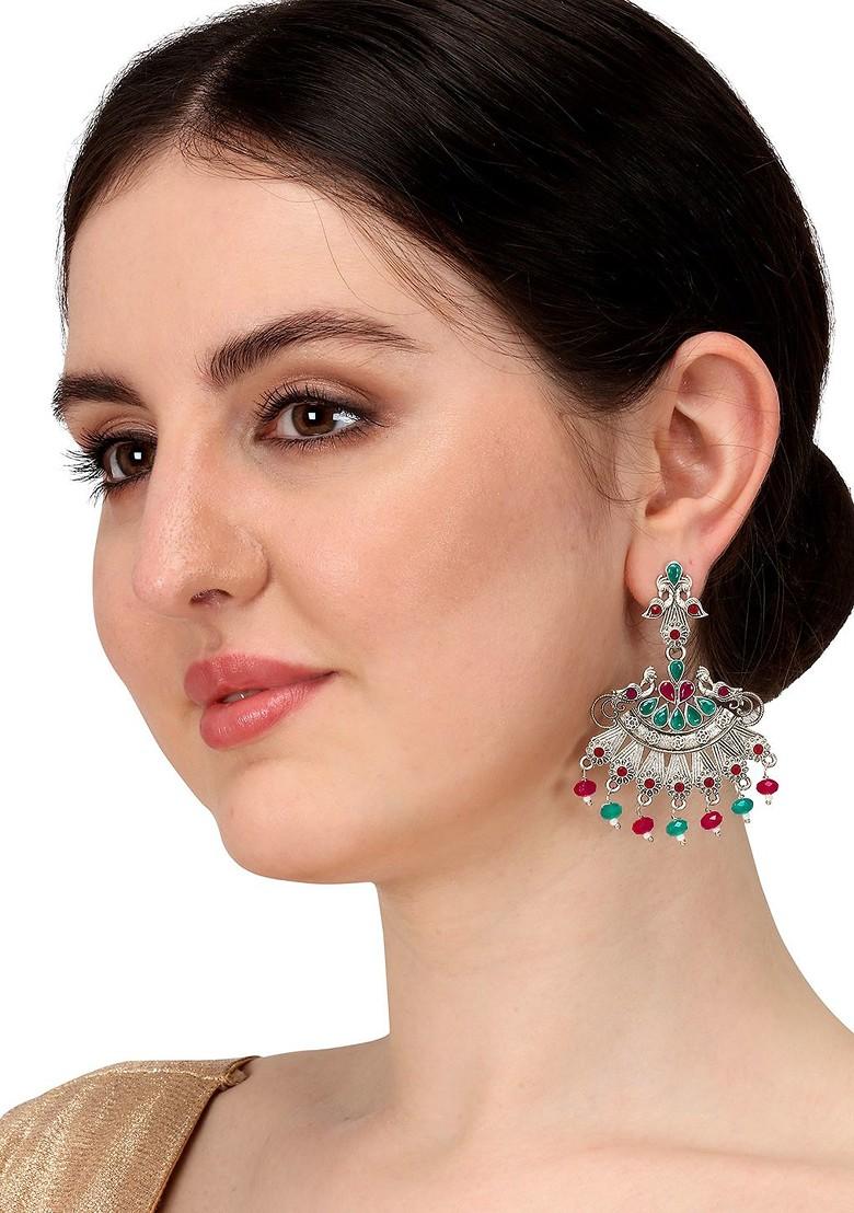 Silver Silver Toned Classic Drop Earrings