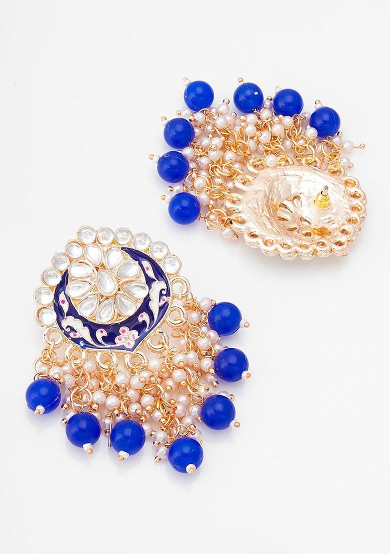 Gold Plated Crescent Shaped Chandbalis