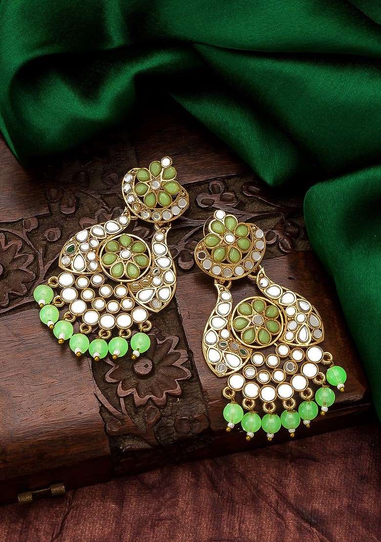 Gold Toned And Gold Plated Classic Chandbalis Earrings - Indya