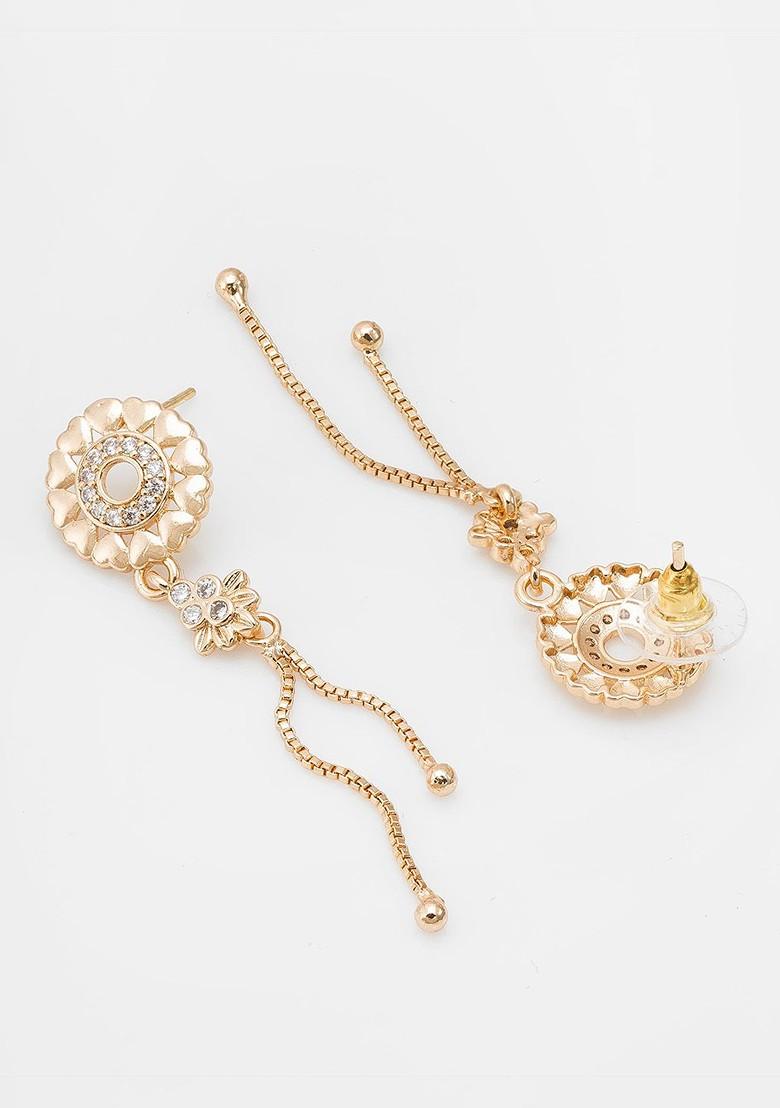 Set Of 2 Rose Gold Plated Classic Drop Earrings