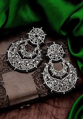 Silver Silver Toned Classic Drop Earrings