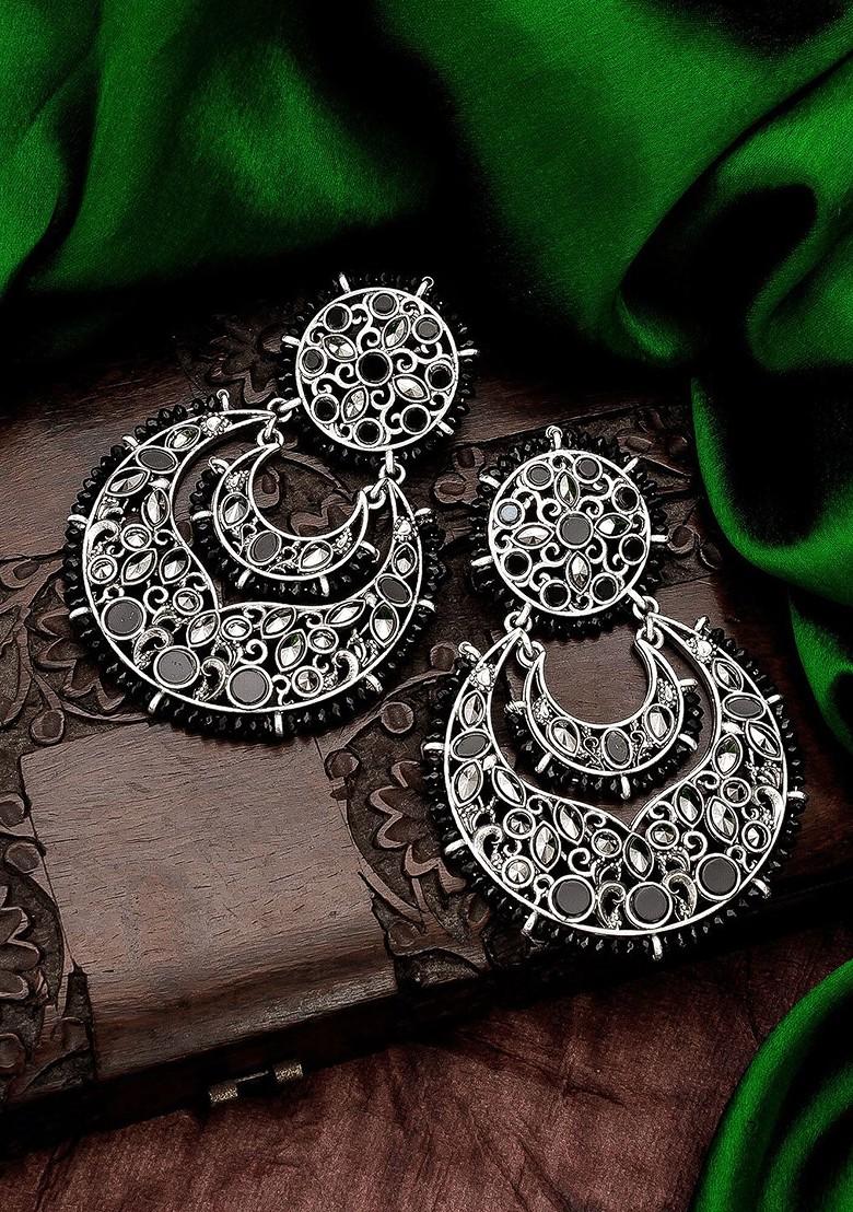 Silver Silver Toned Classic Drop Earrings