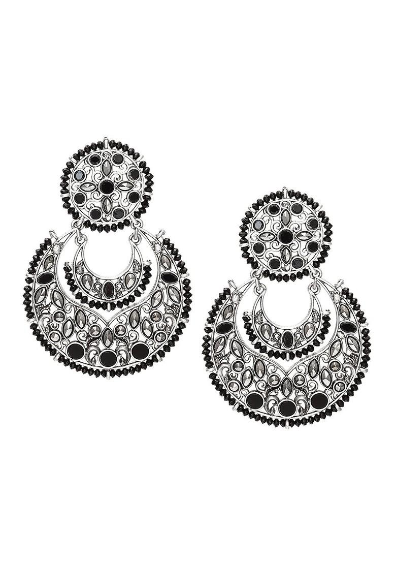 Silver Silver Toned Classic Drop Earrings