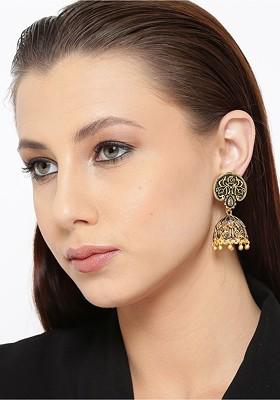 Gold Toned Dome Shaped Jhumkas Earrings
