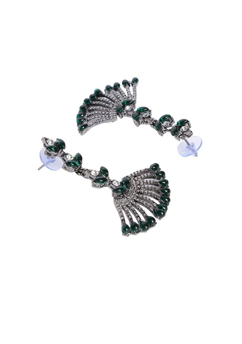 Silver Pack Of 6 Silver Plated Cubic Zirconia Studded Drop Earrings