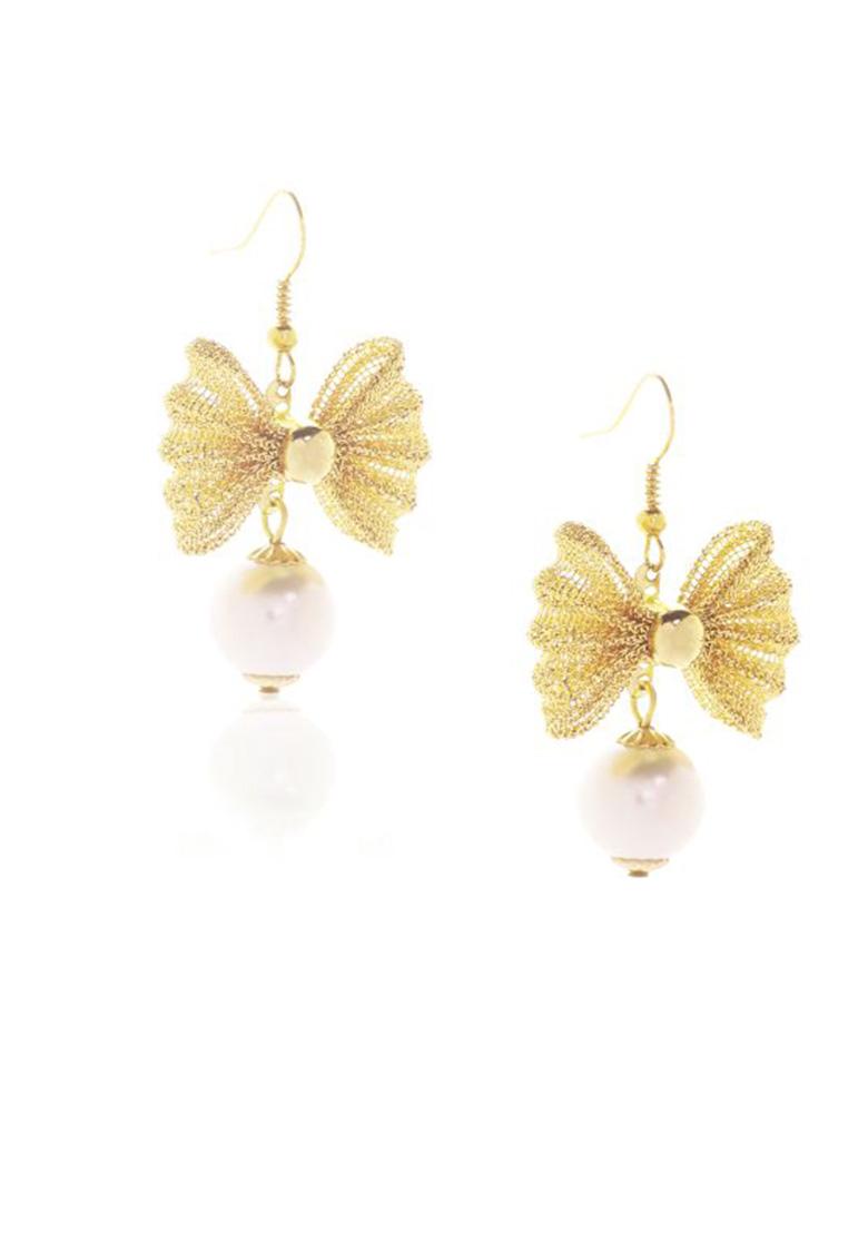 Golden Mixed Alloy Peppy Pairs Earrings