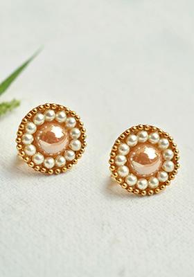 Red Mixed Alloy Vintbloom Earrings Earrings