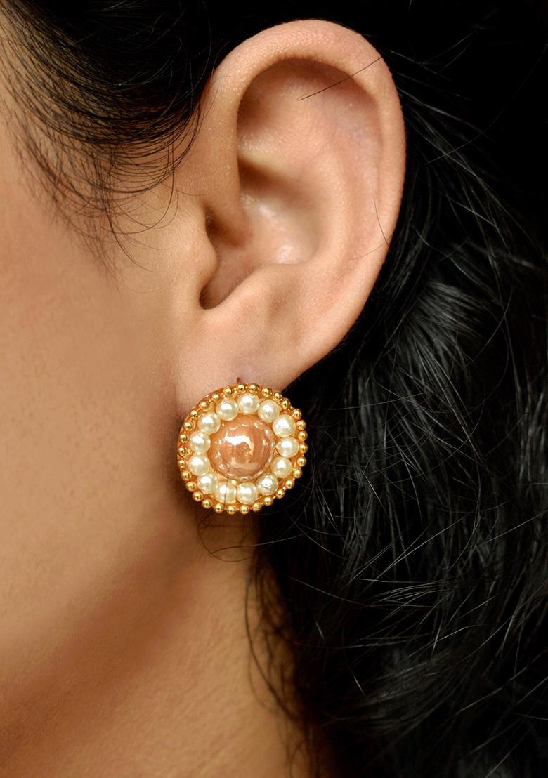 Red Mixed Alloy Vintbloom Earrings Earrings