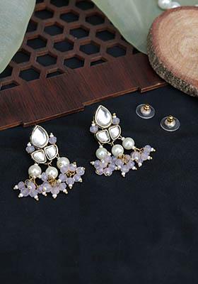 Light Pink Mixed Alloy Pastel Pink Beads Earrings Earrings