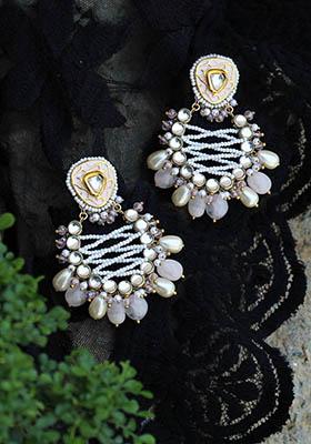 Pink Mixed Alloy Pink Wink Earrings