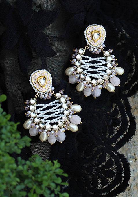 Pink Mixed Alloy Pink Wink Earrings