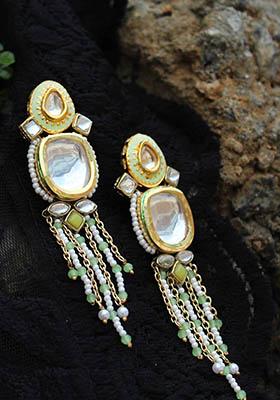 Green Mixed Alloy Minty Winty Earrings