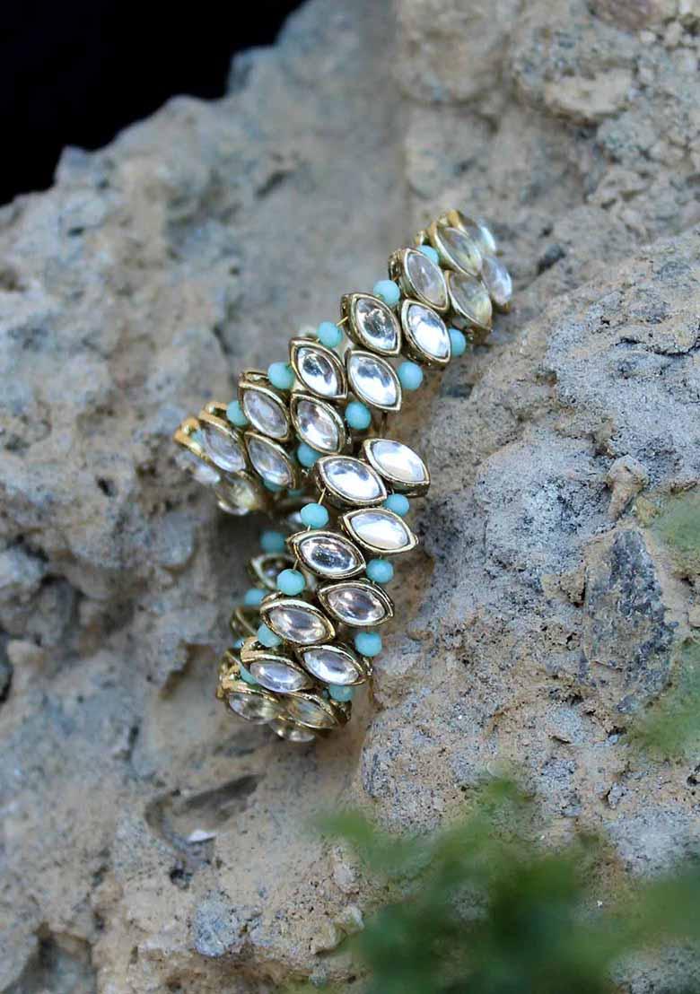 Green Mixed Alloy Hoop Loop Earrings