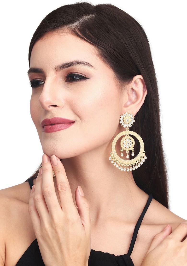 Gold Plated Contemporary Chandbalis