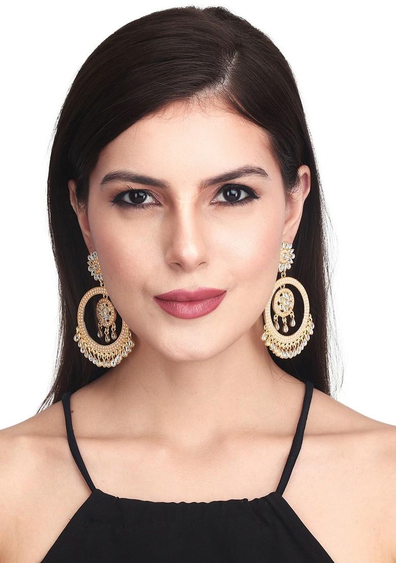 Gold Plated Contemporary Chandbalis