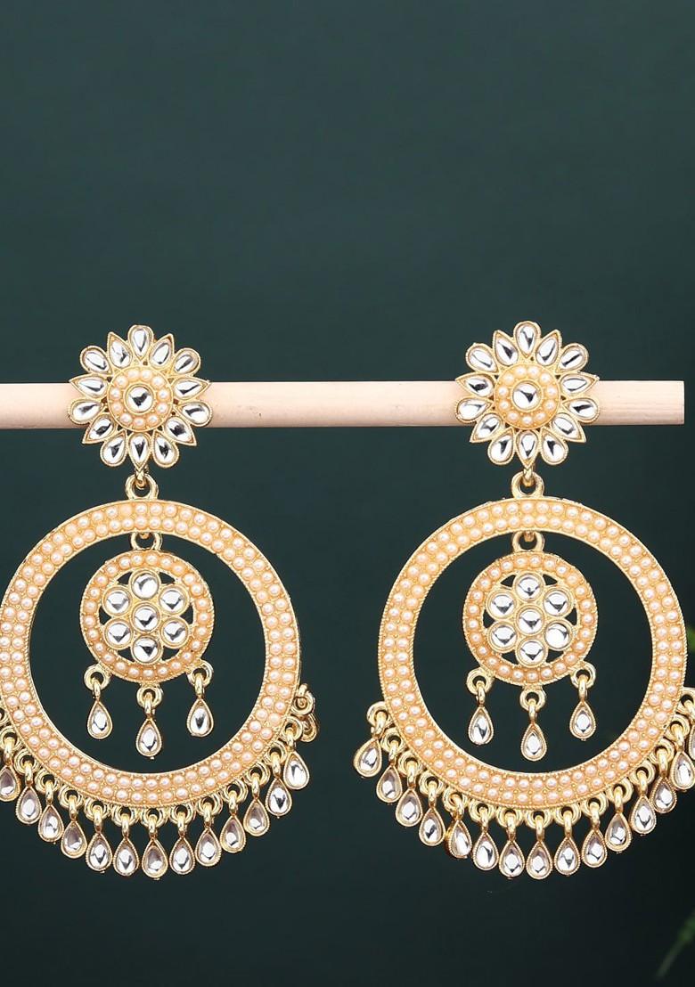 Gold Plated Contemporary Chandbalis