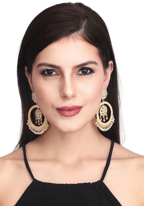 Gold Plated Contemporary Chandbalis