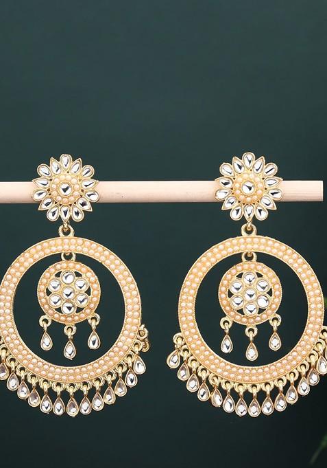 Gold Plated Contemporary Chandbalis