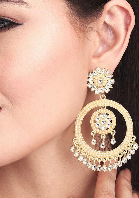 Gold Plated Contemporary Chandbalis