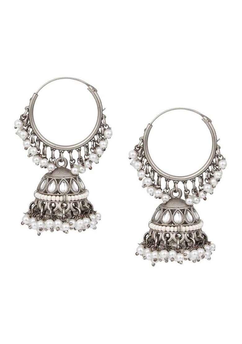 Silver Plated Contemporary Drop Earrings