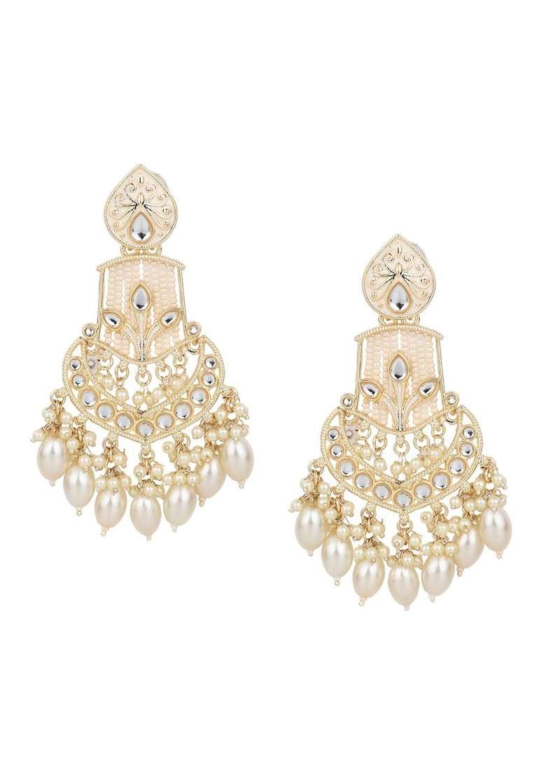 Gold Plated Contemporary Chandbalis - Indya