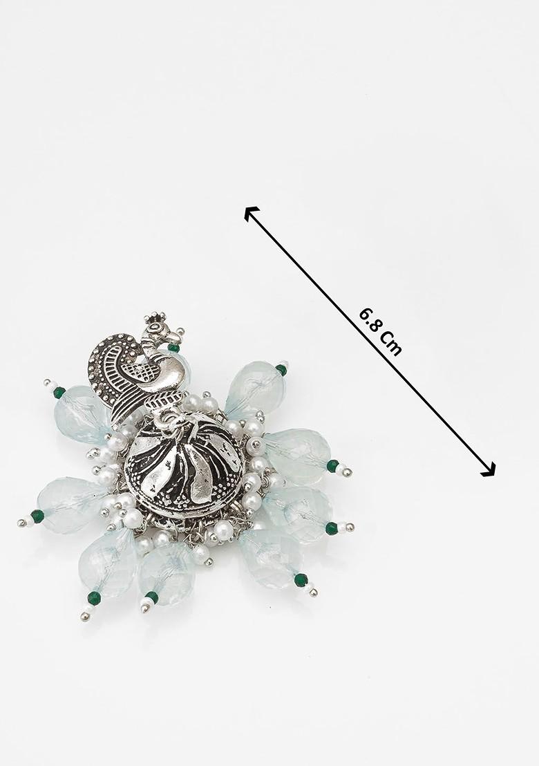 Silver Beaded Classic Jhumkas