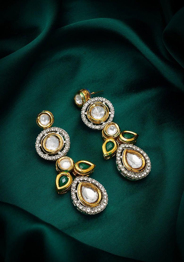 Gold Plated Contemporary Drop Earrings