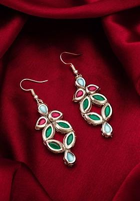 Silver Plated Geometric Drop Earrings