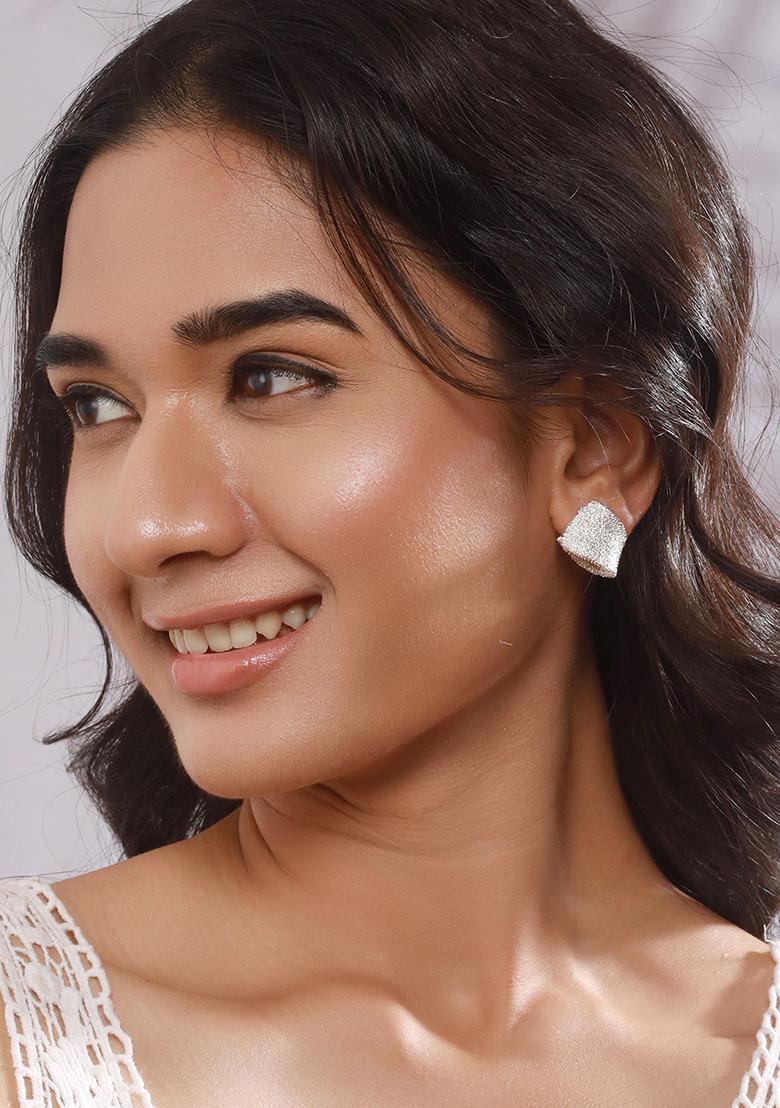 Multi Set Of 2 Gold And Silver Plated Contemporary Studs