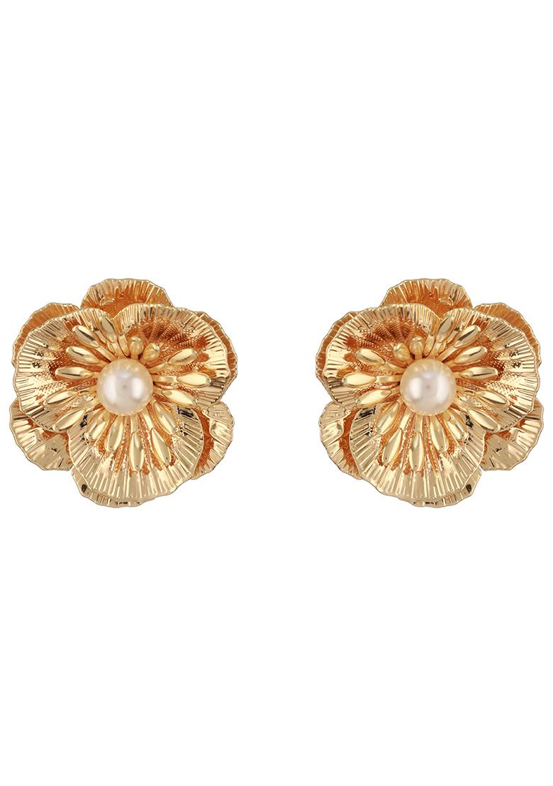 Gold Plated Floral Shaped Studs