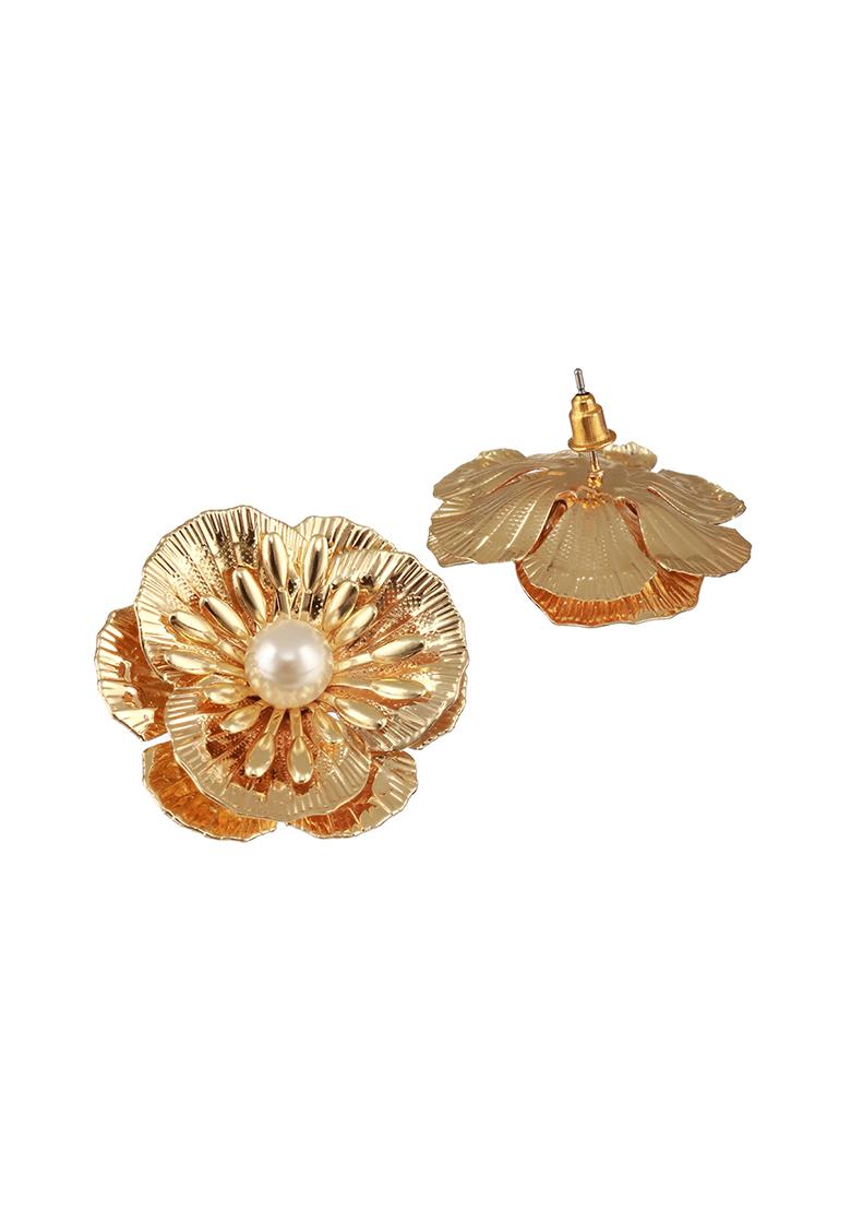Gold Plated Floral Shaped Studs