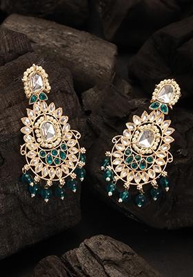 Green Classic Drop Earrings