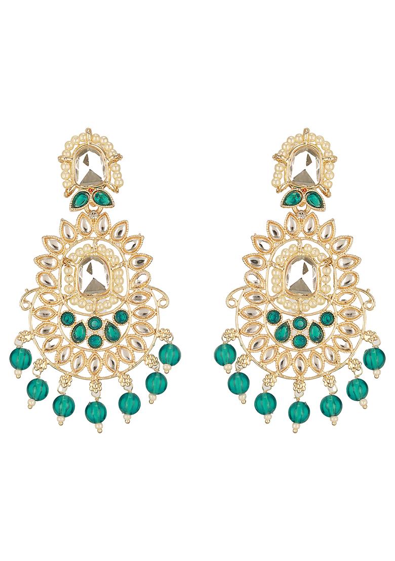 Green Classic Drop Earrings