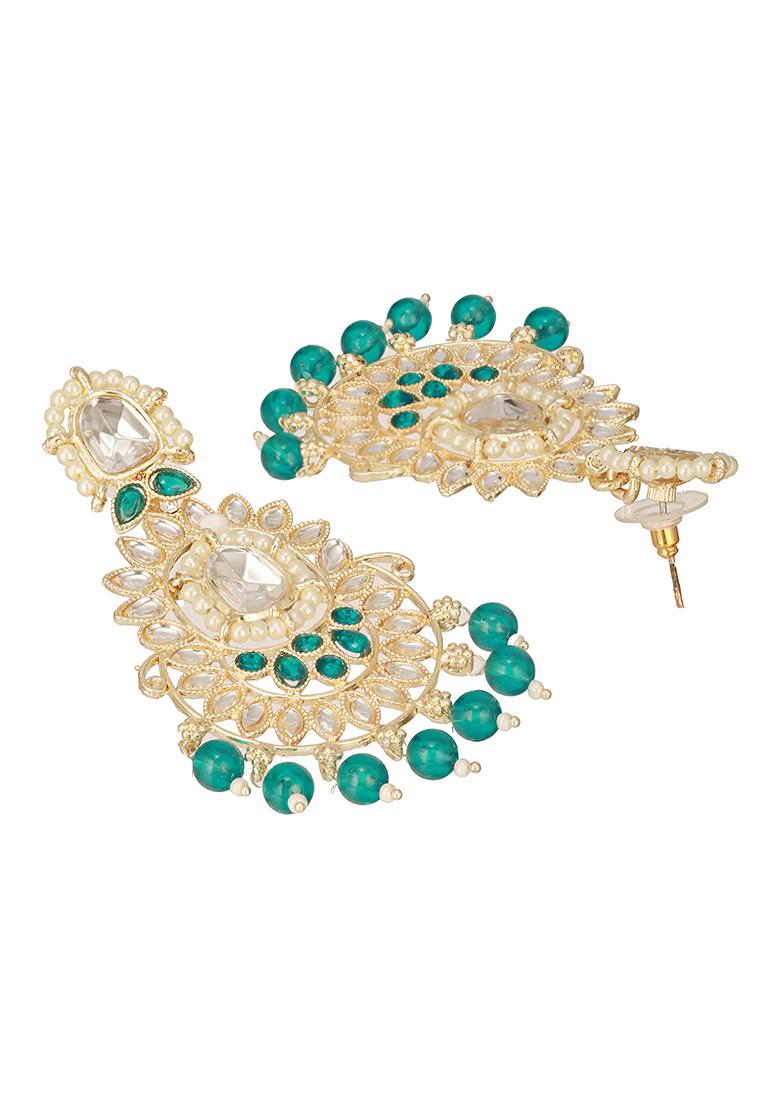 Green Classic Drop Earrings