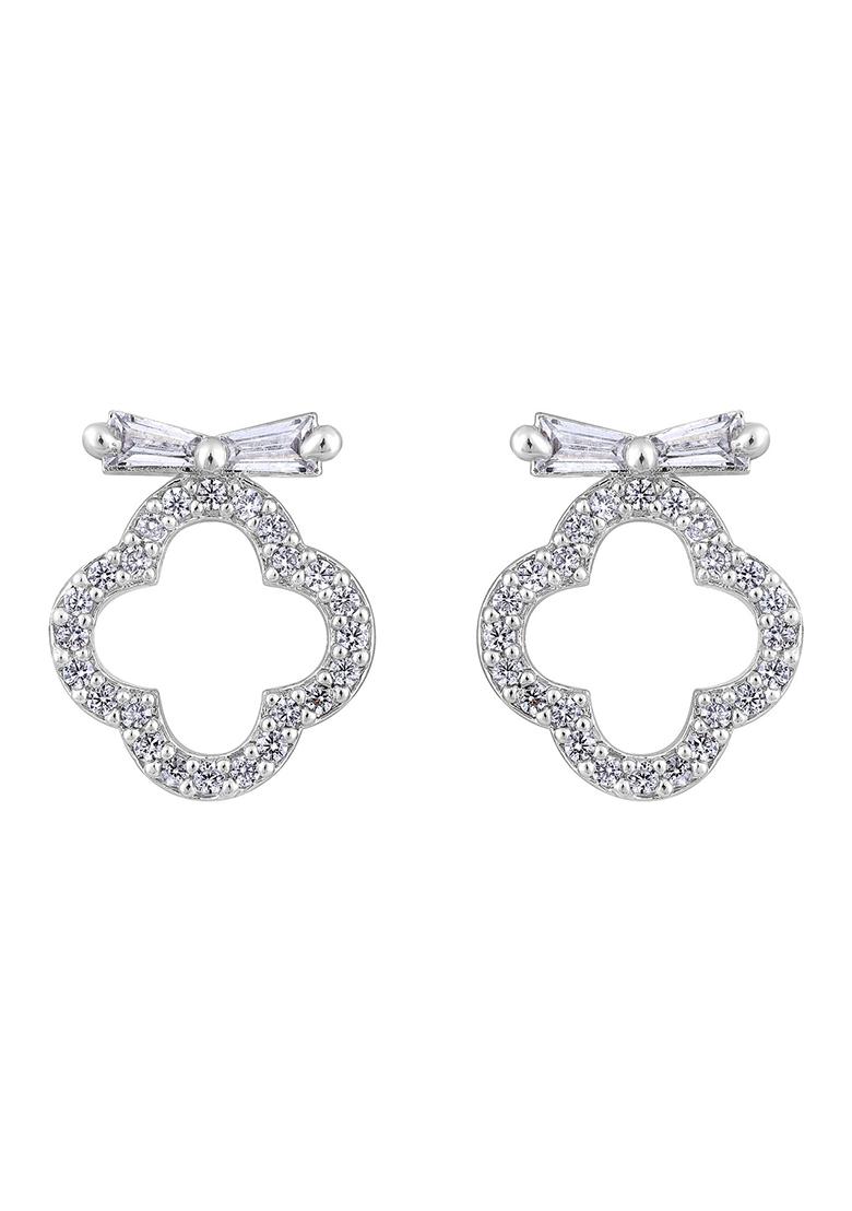 Silver Plated Contemporary Studs Earrings