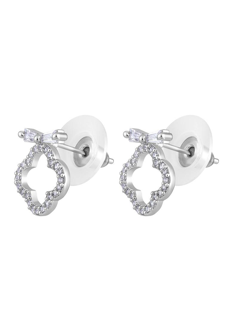 Silver Plated Contemporary Studs Earrings
