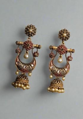 Multi Contemporary Jhumkas Earrings