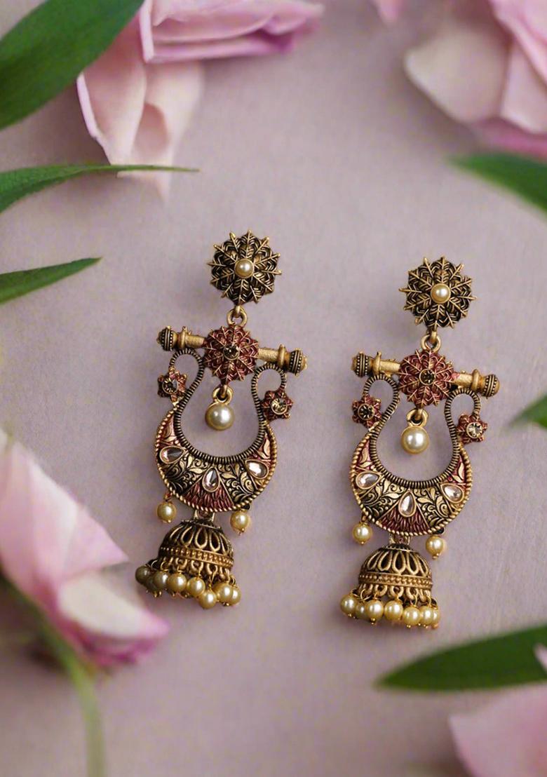 Multi Contemporary Jhumkas Earrings